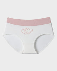 6-Pack Soft Cotton Heart Print High-Waist Panties