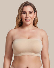 Stay‑Put Wireless Seamless Bandeau Bra