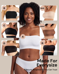 Stay‑Put Wireless Seamless Bandeau Bra