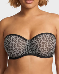 No-Slip Strapless Mesh Bra for Full Bust Support