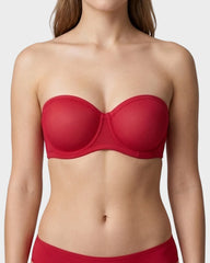 No-Slip Strapless Mesh Bra for Full Bust Support