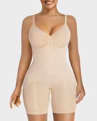 Zip-Up Seamless Sculpting Shapewear Bodysuit