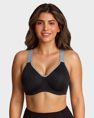 Unlined External Underwire Full Coverage Sports Bra