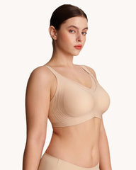 Womens Wireless Bras V Mesh Comfortable Bralette Supportive