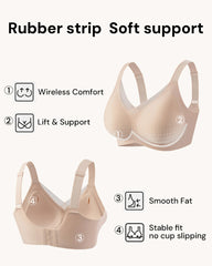 Womens Wireless Bras V Mesh Comfortable Bralette Supportive