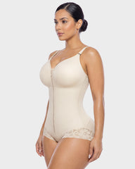 Zip-Up Overbust Sculpting Shapewear Bodysuit