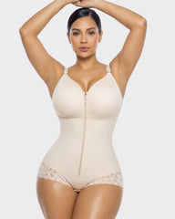 Zip-Up Overbust Sculpting Shapewear Bodysuit