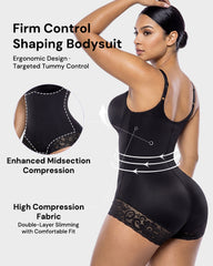 Zip-Up Overbust Sculpting Shapewear Bodysuit