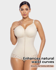 Zip-Up Overbust Sculpting Shapewear Bodysuit