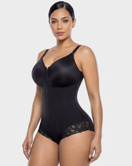 Zip-Up Overbust Sculpting Shapewear Bodysuit
