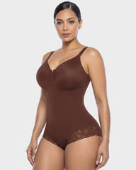 Zip-Up Overbust Sculpting Shapewear Bodysuit