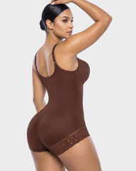 Zip-Up Overbust Sculpting Shapewear Bodysuit