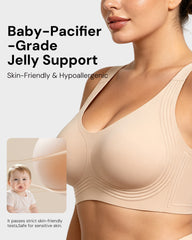 Breathable Fixed Cup Jelly Support Smoothing Bra