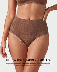 6-Pack High-Waist Seamless Leopard Tummy Control Briefs