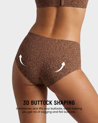 6-Pack High-Waist Seamless Leopard Tummy Control Briefs