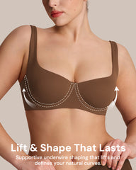 Invisible Balconette Bra with Unlined Comfort