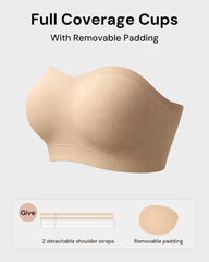 Non-Slip Bandeau Seamless Wireless Strapless Bra