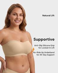 Non-Slip Bandeau Seamless Wireless Strapless Bra