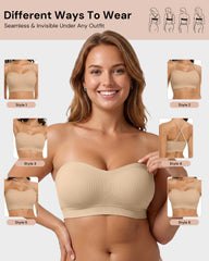 Non-Slip Bandeau Seamless Wireless Strapless Bra