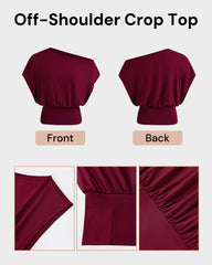 Off Shoulder Slim Fit Crop Top