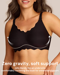Soft Full Coverage Scalloped Wireless Jelly Bra