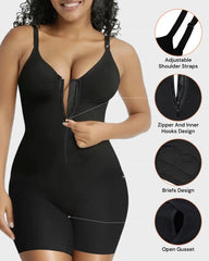 Zip-Up Seamless Sculpting Shapewear Bodysuit